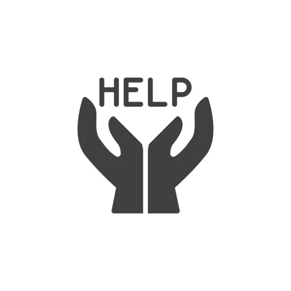 Helping hands vector icon — Stock Vector