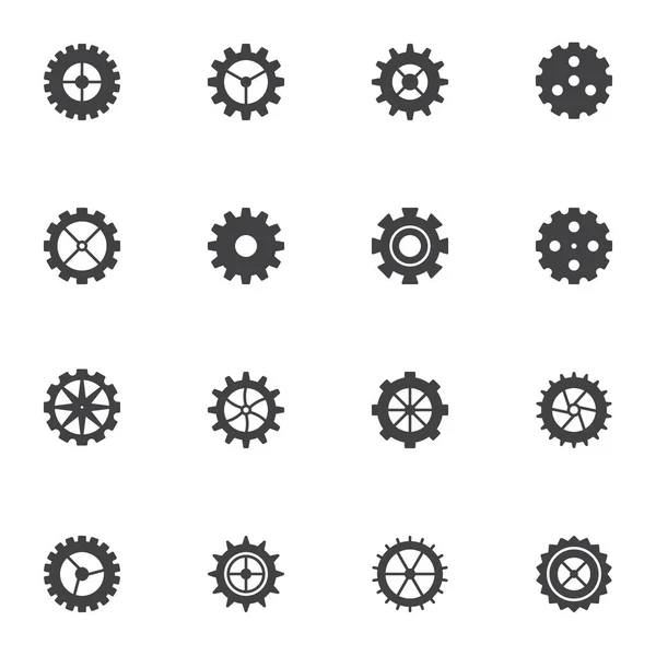 Gear vector icons set — Stock Vector