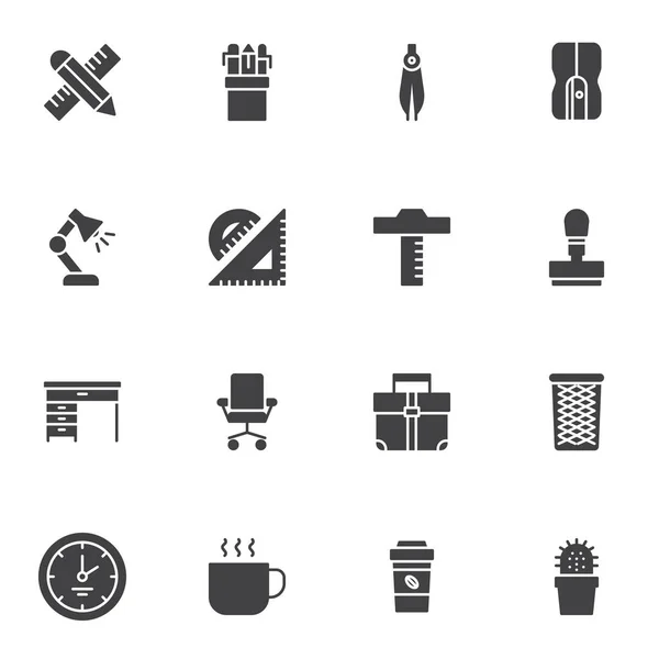 Büro liefert Vektor-Icons — Stockvektor