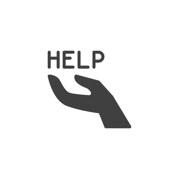 Ajudando ícone vetor mão —  Vetores de Stock