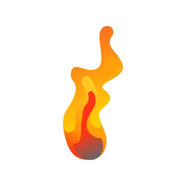 Vuur Vlam Kleurrijke Pictogram Geïsoleerd Wit Symbool Logo Illustratie Platte — Stockvector