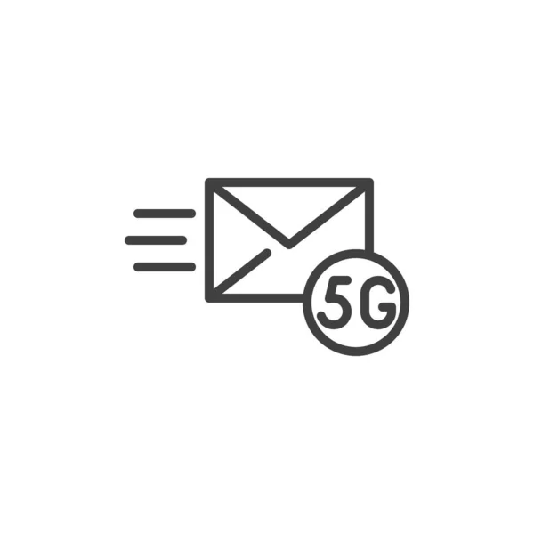 Διαδίκτυο Εικονίδιο Γραμμή Ηλεκτρονικού Ταχυδρομείου Γραμμικό Στύλ Για Mobile Concept — Διανυσματικό Αρχείο