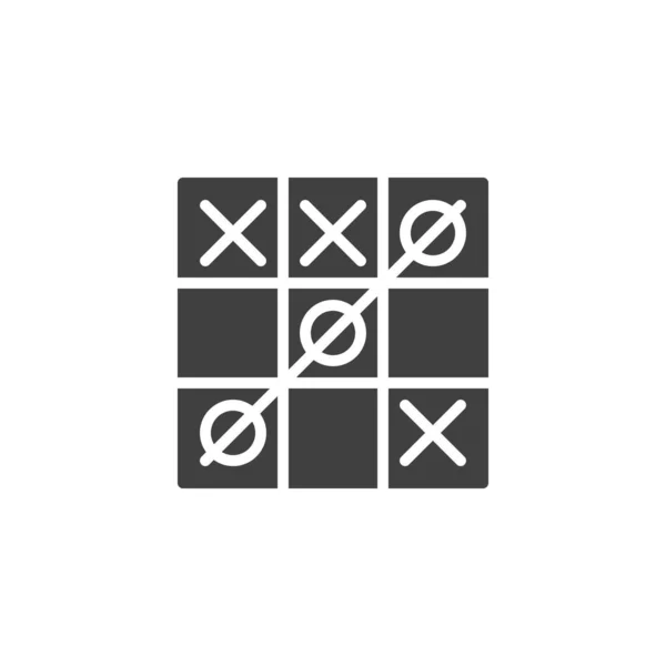 Tic Tac Toe Game Vector Icon Заполненный Плоский Знак Мобильной — стоковый вектор