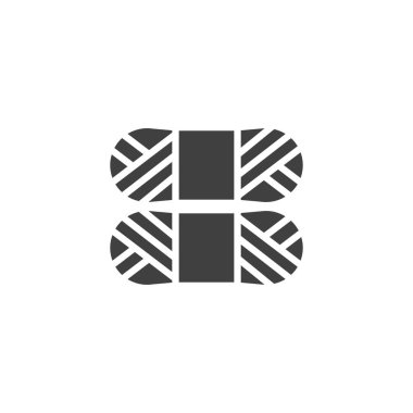 Örgü ipliği vektör simgesi. Mobil konsept ve web tasarımı için düz tabela. İplik kabartma simgesi derileri. Sembol, logo çizimi. Vektör grafikleri