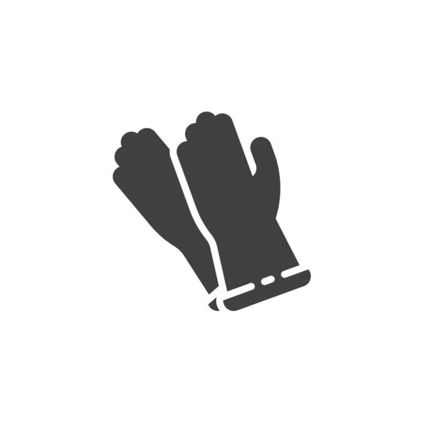 Ikona Wektora Rękawic Lateksowych Wypełnione Płaski Znak Dla Koncepcji Mobilnej — Wektor stockowy