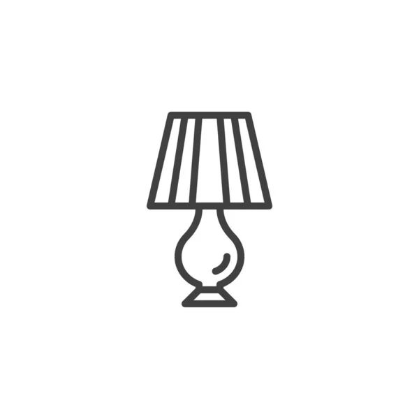 Table Lamp line icon. Night lamp linear style sign for mobile concept and web design. Desk lamp outline vector icon. Symbol, logo illustration. Vector graphics