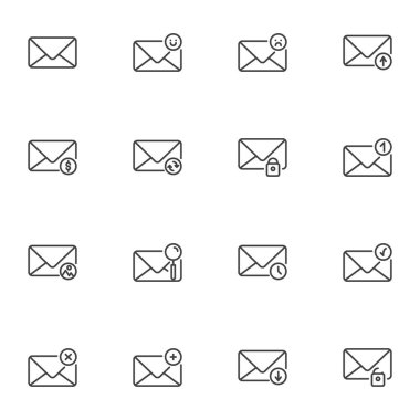 Zarf posta satırı simgeleri ayarlandı