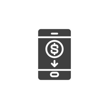 Çevrimiçi dolar oranı vektör simgesi