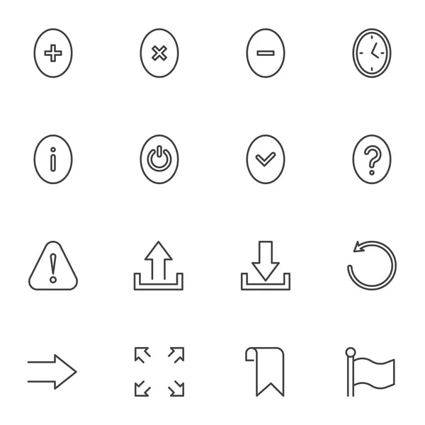 UI UX conjunto de iconos de línea — Archivo Imágenes Vectoriales