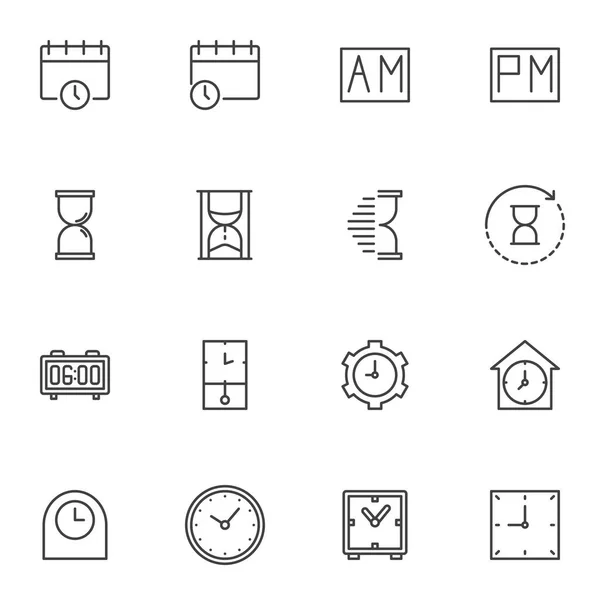 Conjunto de iconos de línea temporal — Vector de stock