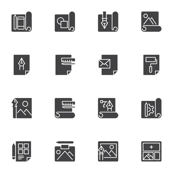 Zestaw graficznych ikon wektorowych — Wektor stockowy