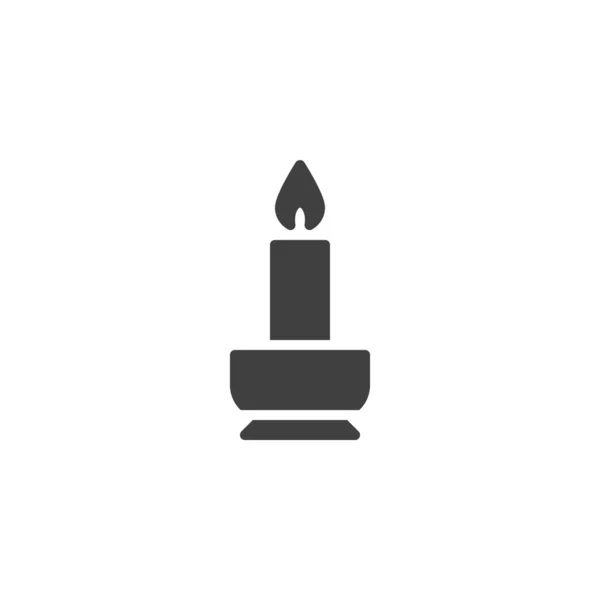 Kerzenlicht Vektorsymbol Gefüllte Flache Schilder Für Mobiles Konzept Und Webdesign — Stockvektor