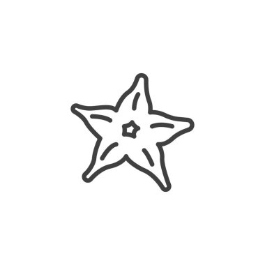 Denizyıldızı çizgi simgesi