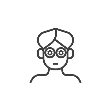 Yüz maskesi, cilt bakımı simgesi