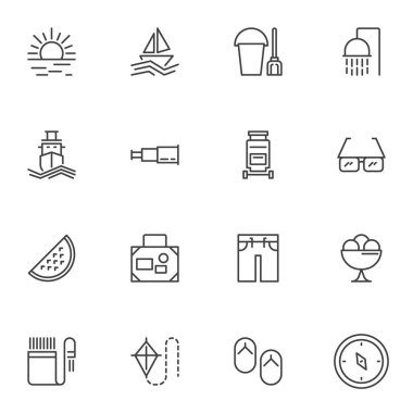 Yaz çizgisi simgeleri