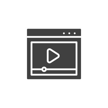 Web ortam oynatıcı vektör simgesi