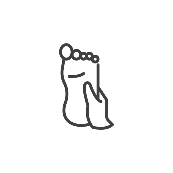 Foot massage line icon — Stock Vector