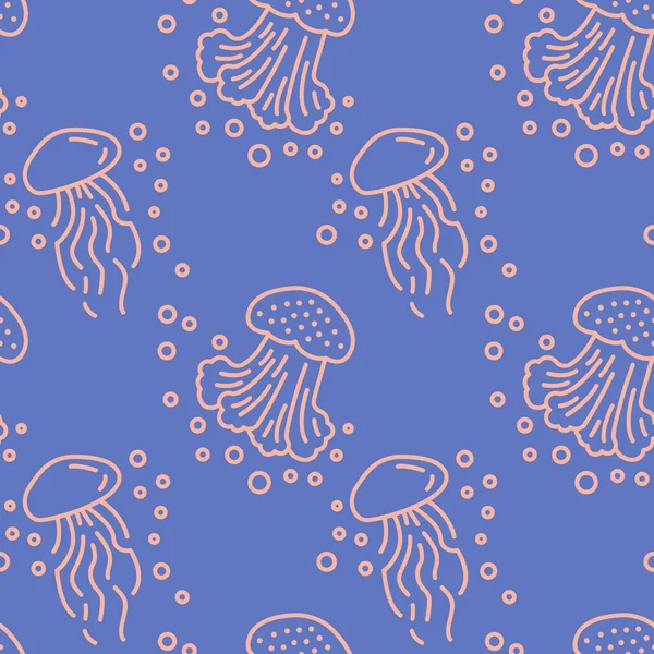Иконки медуз аквариума — стоковый вектор