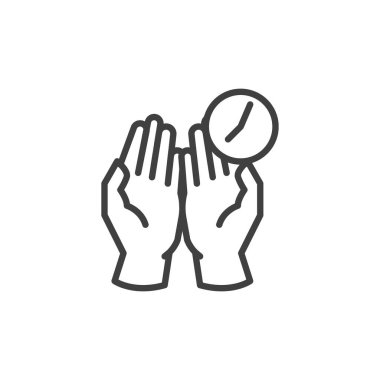 Dua eden zaman çizgisi simgesi