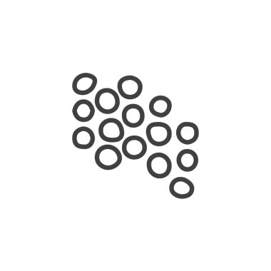 Staphylococci bakteri çizgi simgesi