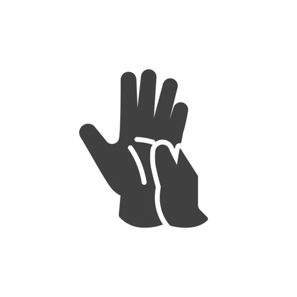 Vektorsymbol für die Handmassage — Stockvektor