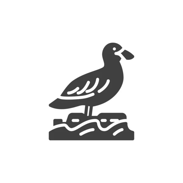Gaviota icono vector pájaro — Vector de stock
