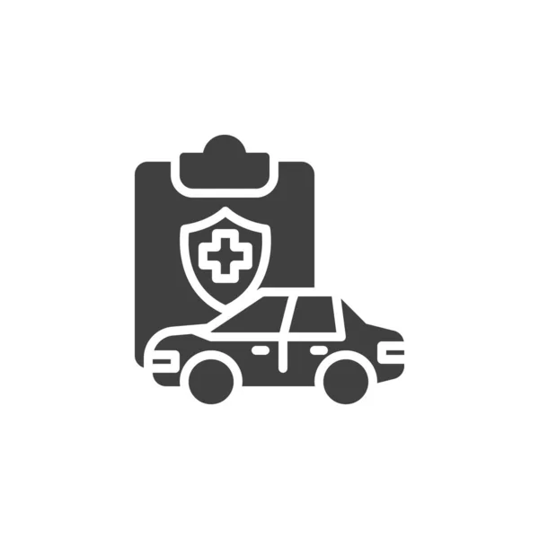 Car insurance service vector icon — Stock Vector