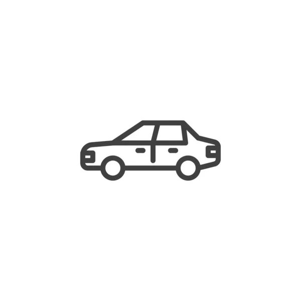 Sedan汽车线路图标 — 图库矢量图片