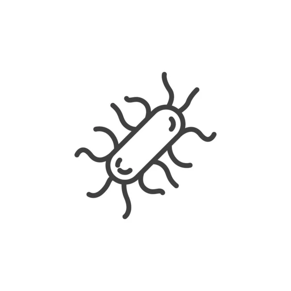 Ícone da linha da bactéria Salmonella —  Vetores de Stock