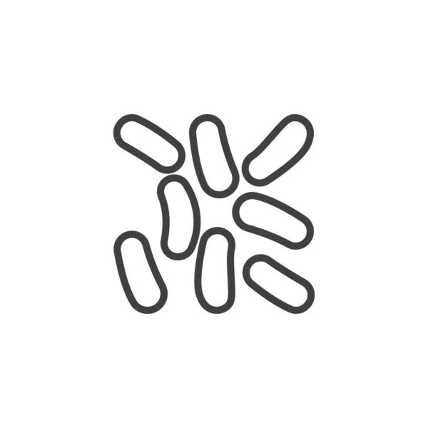 활동적 인 박테리아 세포 라인 아이콘 — 스톡 벡터