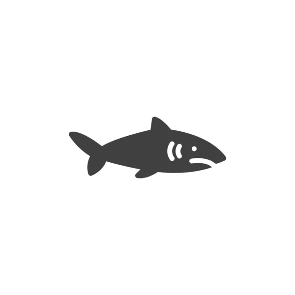 Ícone de vetor de peixe tubarão —  Vetores de Stock