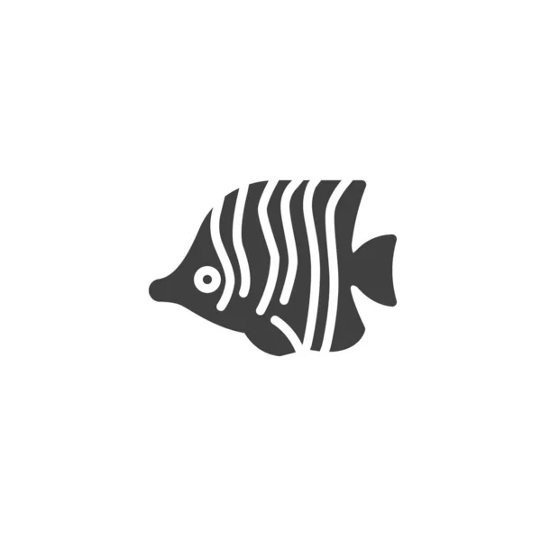 ロングフィン蝶魚ベクトルアイコン — ストックベクタ