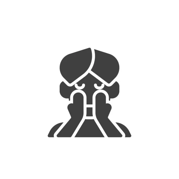 Векторная икона процедуры массажа лица — стоковый вектор