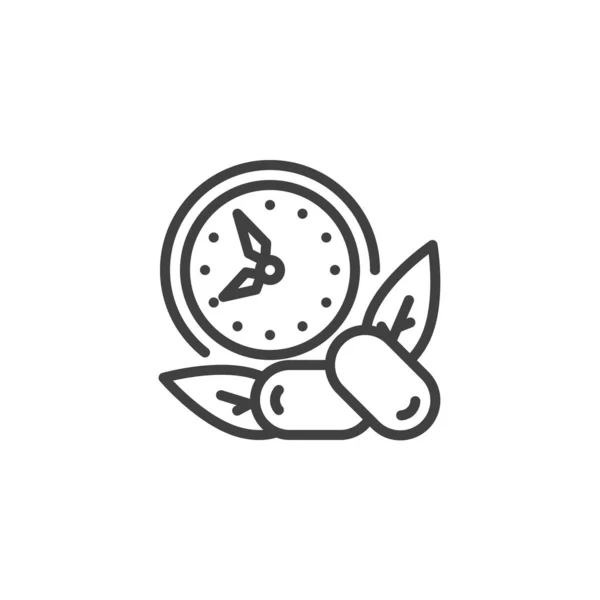 Iftar time line icon — 스톡 벡터