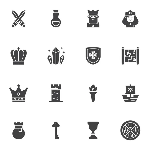 Fairytale vector icons set — Stock Vector