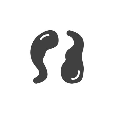 Mikrop bakteri vektör simgesi