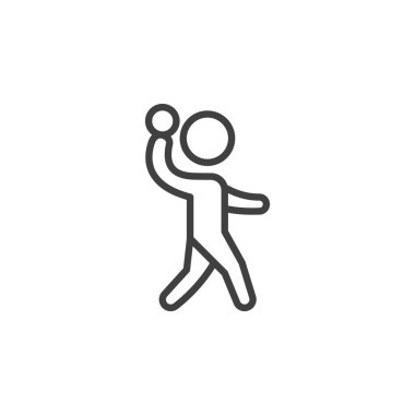 Hentbol oyuncusu satır simgesi