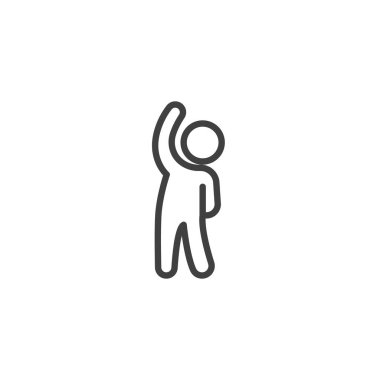 Vücut esneme çizgisi simgesi