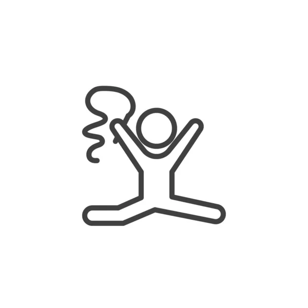 Liniensymbol Rhythmische Sportgymnastik — Stockvektor