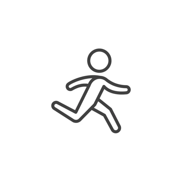 Running exercise line icon — Stock Vector