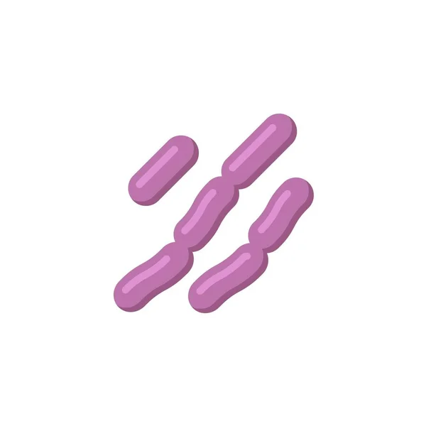 Lactococcus bacteria icono plano — Vector de stock