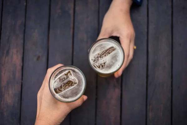 Celebração Tempo Feliz Desfrutar Com Cerveja Maneira Menos Inteligente Com — Fotografia de Stock