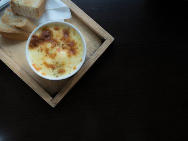 peynirli ıspanak lezzetli yemek üst görünümü