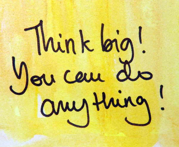 ¡Piensa en grande! — Foto de Stock