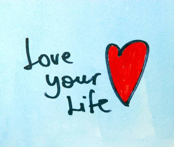 Love your life text — Stock Photo, Image