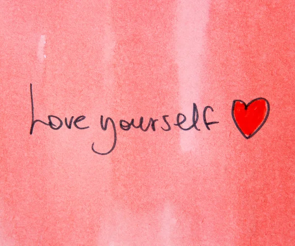 Love yourself with heart — Stock Photo, Image