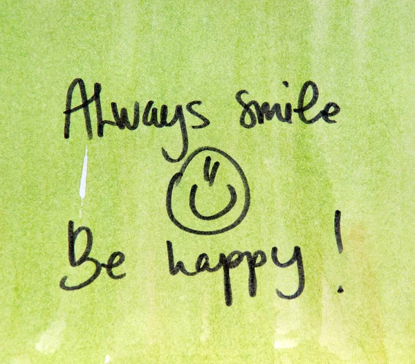 Always smile be happy — Stock Photo, Image