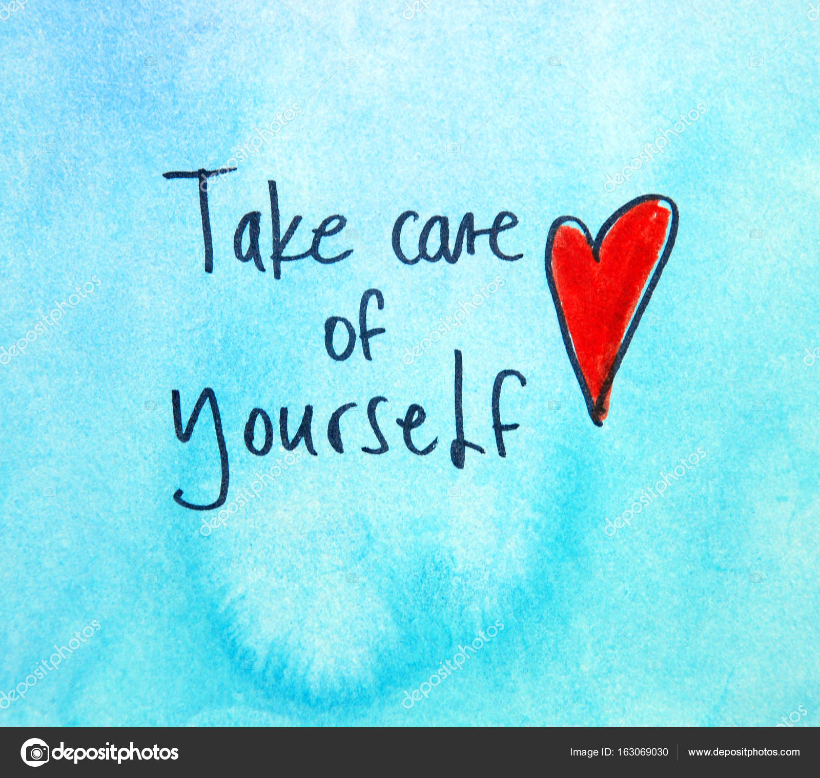 Take care of yourself inscription Stock Photo by ©kukumalu80 163069030