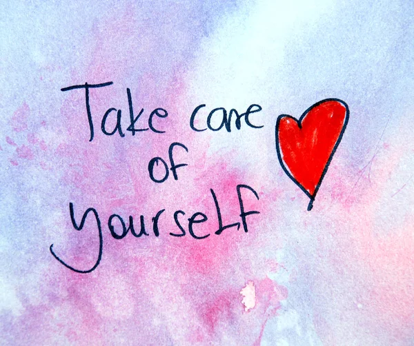 take care of yourself inscription