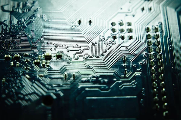 Circuit Board Elektronische Computer Hardware Technologie Componenten Moederbord Digitale Wetenschap — Stockfoto